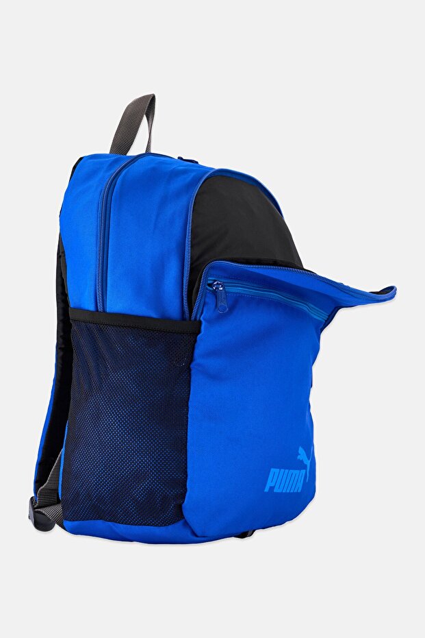 حقيبة ظهر أساسية للرجال بشعار ماركة، لون أزرق حقيقي - 3