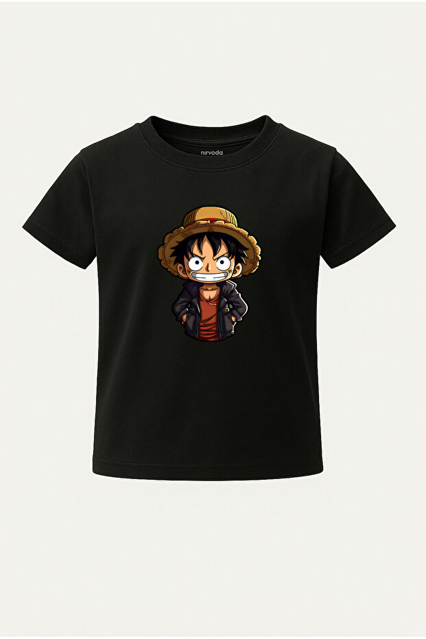 تي شيرت للأطفال Monkey D Luffy One Piece Style مطبوع تي شيرت للأطفال