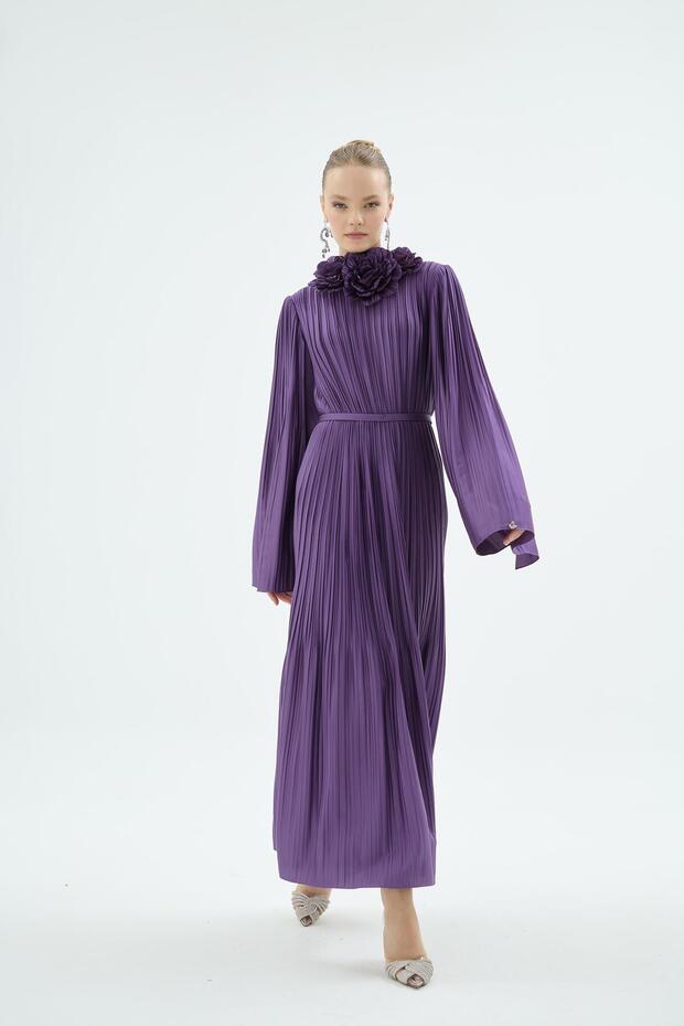 TAMİA ABİYE ELBİSE Mor - 1
