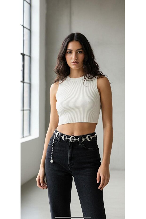 Moon Sun Detailed Belt