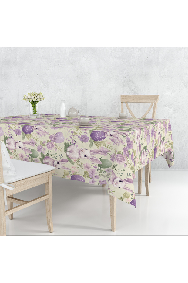 Spring / Easter / Spring / Happy Easter Patterned - Digital Print Tablecloth - 2