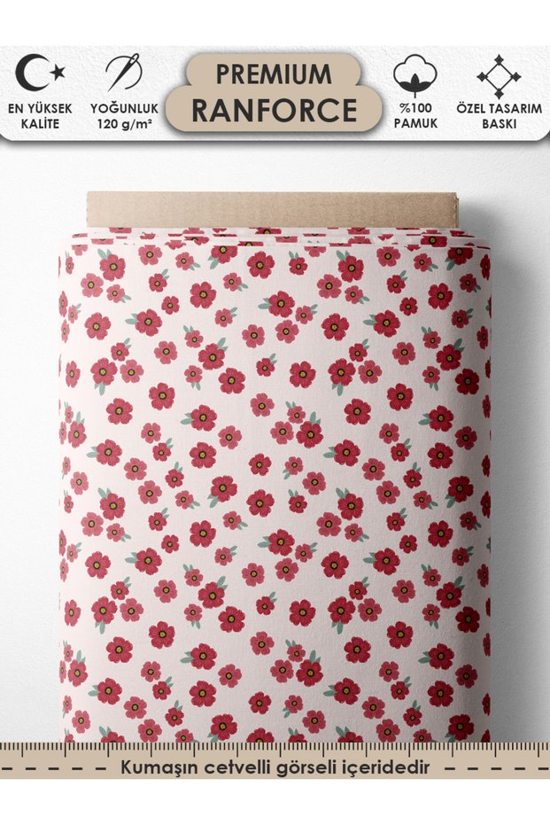 100% Cotton Ranforce Fabric 100X240 cm 120 G/M² Digital Printing Premium Patchwork and Sewing