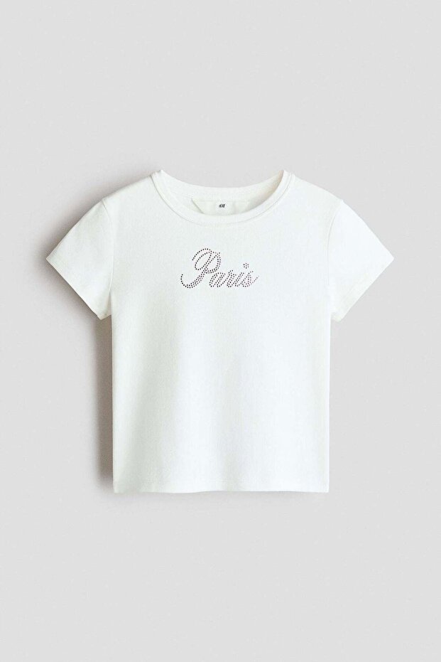 Embellished-motif T-shirt