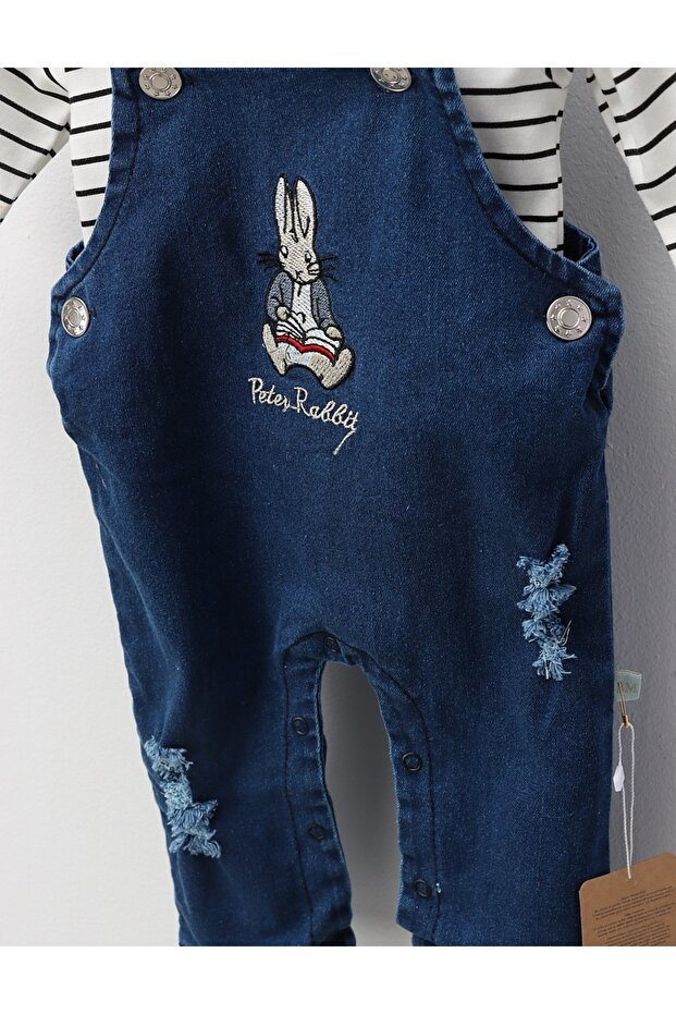 Τζιν φόρμα + μπλούζα, Peter Rabbit, μπλε - 6