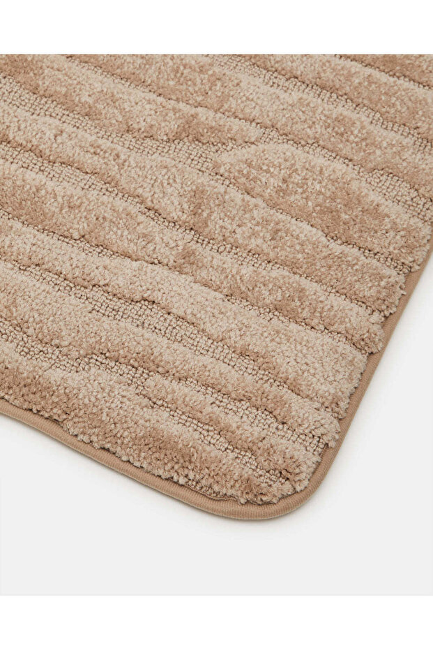 سجادة حمام من إسفنج الذاكرة باللون البني - 4