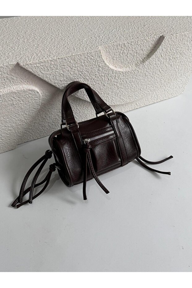 Varşova Model Hand and Woman Shoulder Bag Bitter Coffee