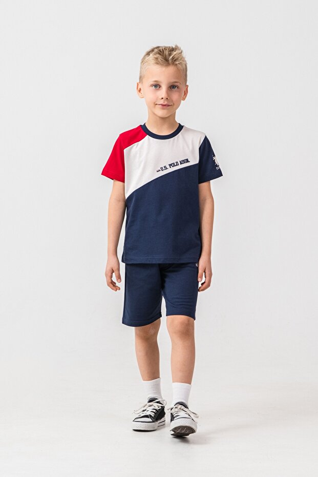 100% Cotton Cotton in Pocketed Boys' Shorts Pajama Set South