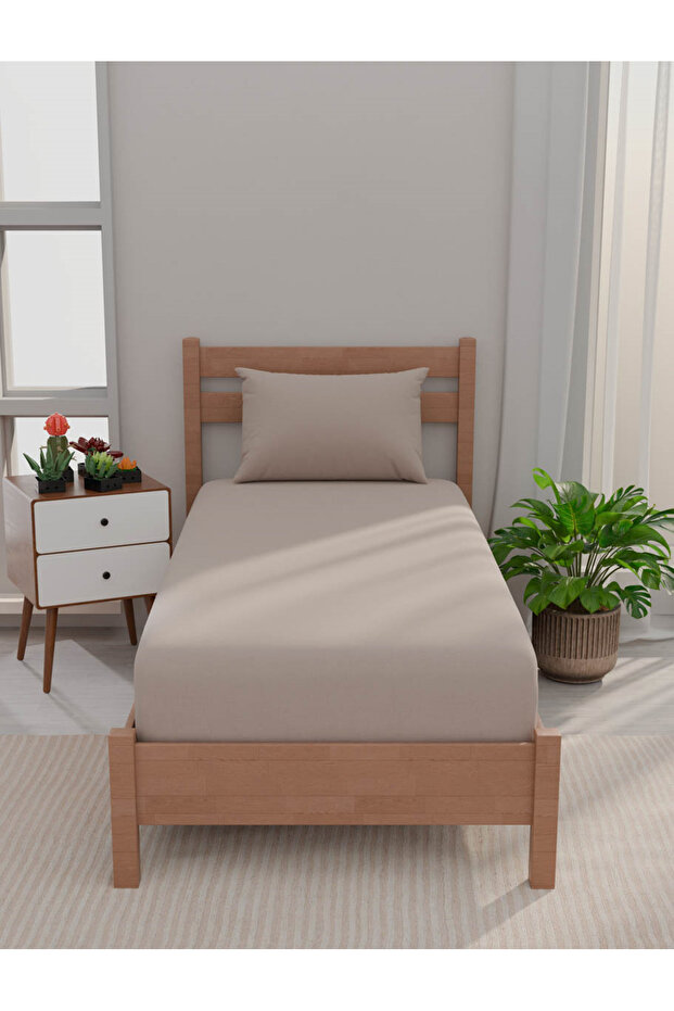 Single Bed Sheet Set Urban Beige 120X200 cm