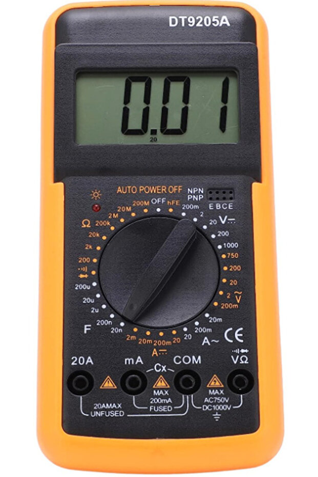 DT9205A Multifunctional Universal Digital Electrical Multimeter with Durable High Precision - 1