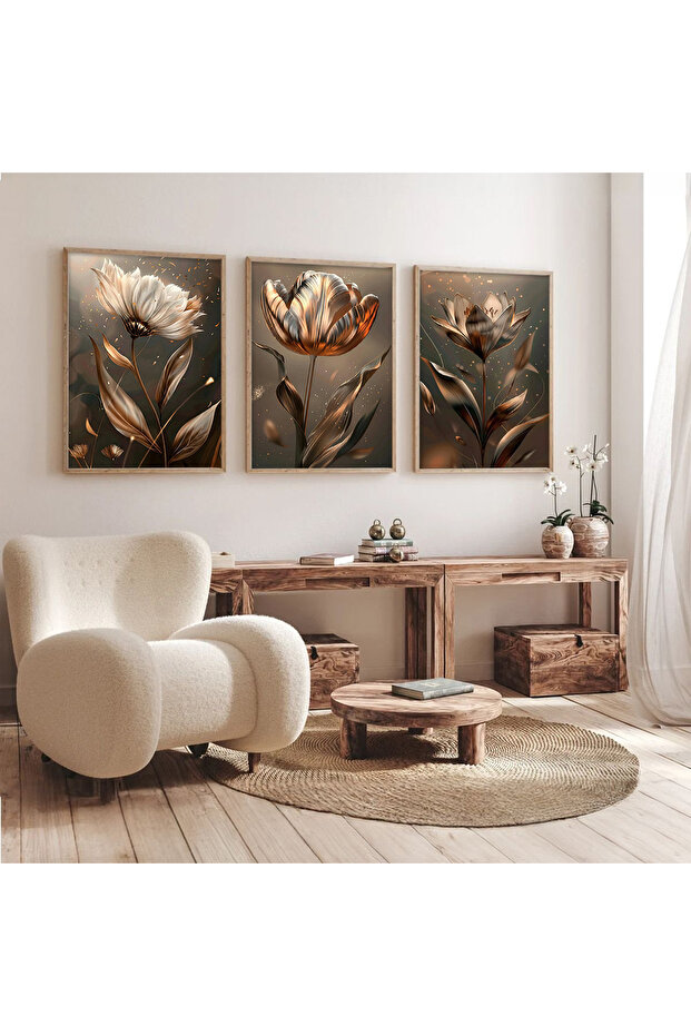 3 Piece Wooden Framed Living Room Hall Kitchen Table Set Set3530