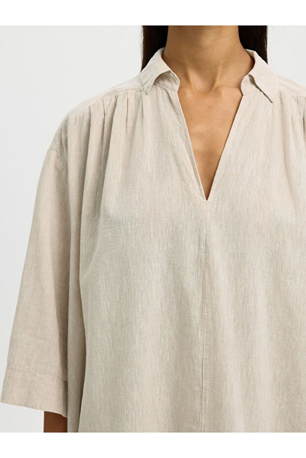 Midikleid Leinenmix - 5