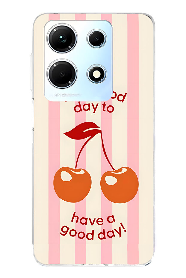 حافظة هاتف شفافة متوافقة مع إنفينيكس نوت 30 من طراز كيريز منقوش - 1