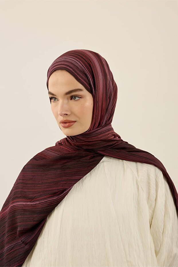 Linevera Desen Bambu Şal - 2