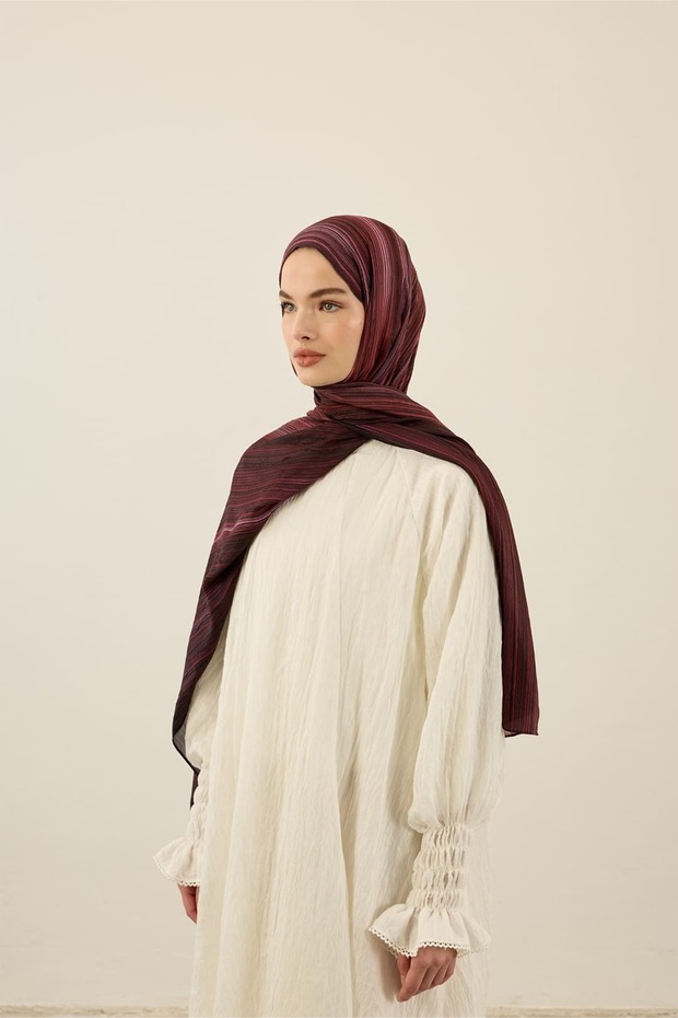 Linevera Desen Bambu Şal - 1