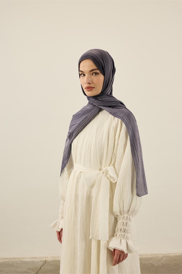 Linevera Pattern Bamboo Shawl - 1