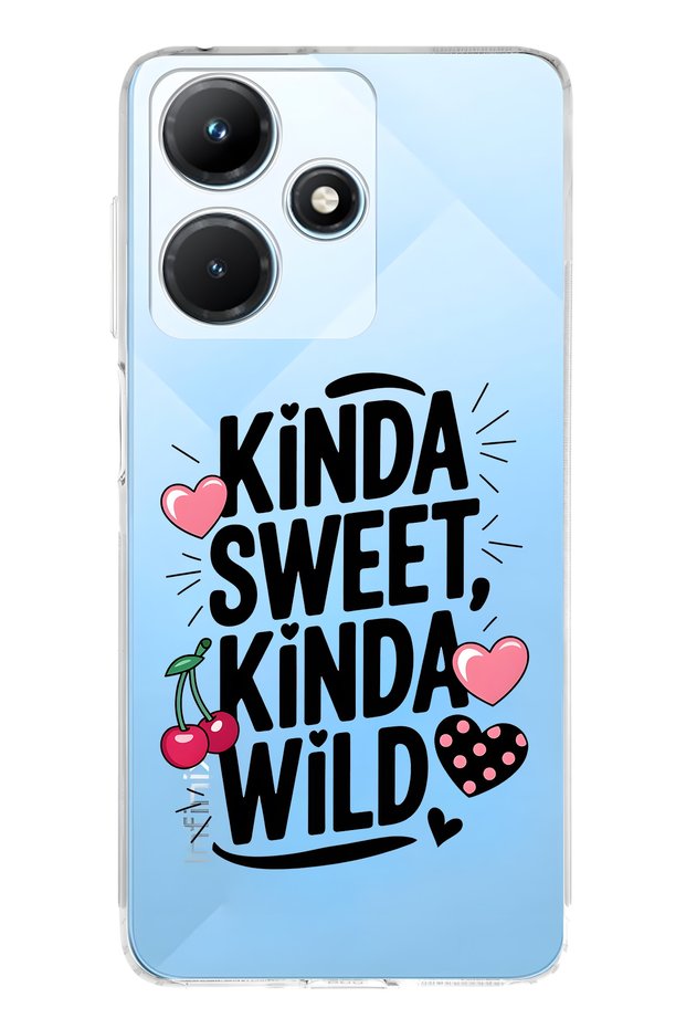 Infinix Hot 30I Compatible Kinda Sweet Kinda Wild Patterned Transparent Phone Case