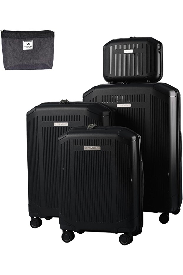 Unbreakable Luggage Unisex, Double Zipper, Expandable, TSA Lock With 4 Double Silent Wheels S