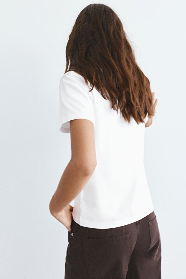 Basic kısa kollu t-shirt - 4
