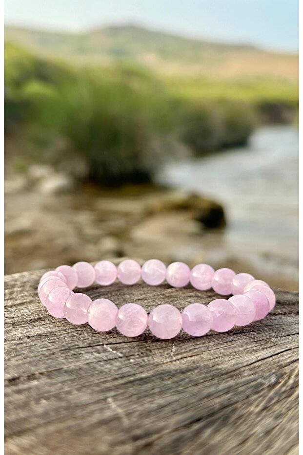 8 mm Kunzite Stone Men's and Women's Natural Stone Bracelet Aaa Quality