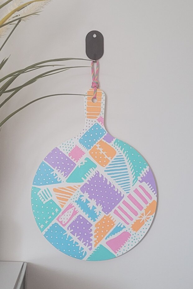 EL YAPIMI PATCHWORK DESEN, TEKLİ DUVAR SÜSÜ DEKORU - 2