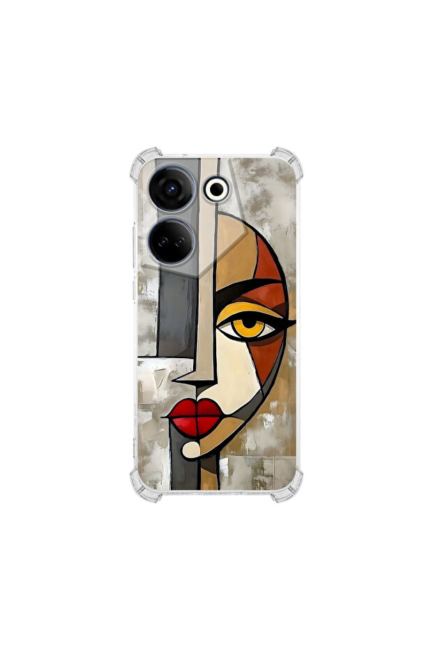 حافظة حماية للزوايا متوافقة مع هاتف infinix Smart 8 بتصميم Aether Solving Design UV مطبوع - 1