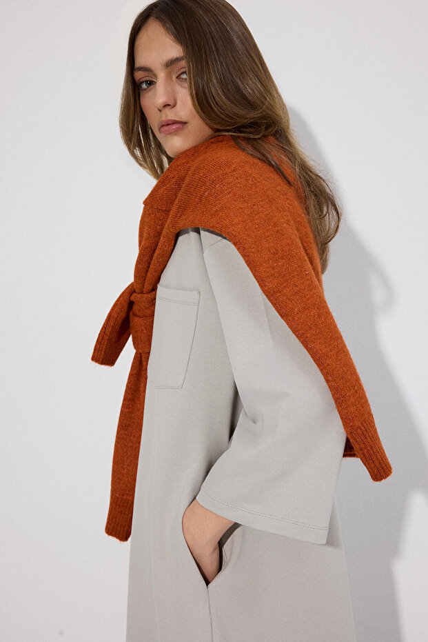 CEPLİ ÖRME ELBİSE - 2