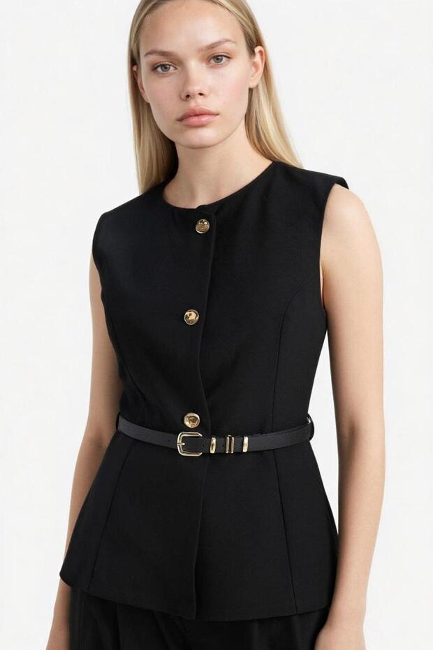 Fitted Düğmeli Yelek (26 SP) - 3