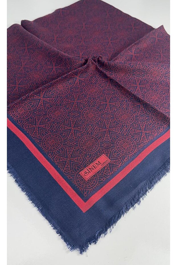 Eșarfă din bumbac imprimată -6295-06 - 2