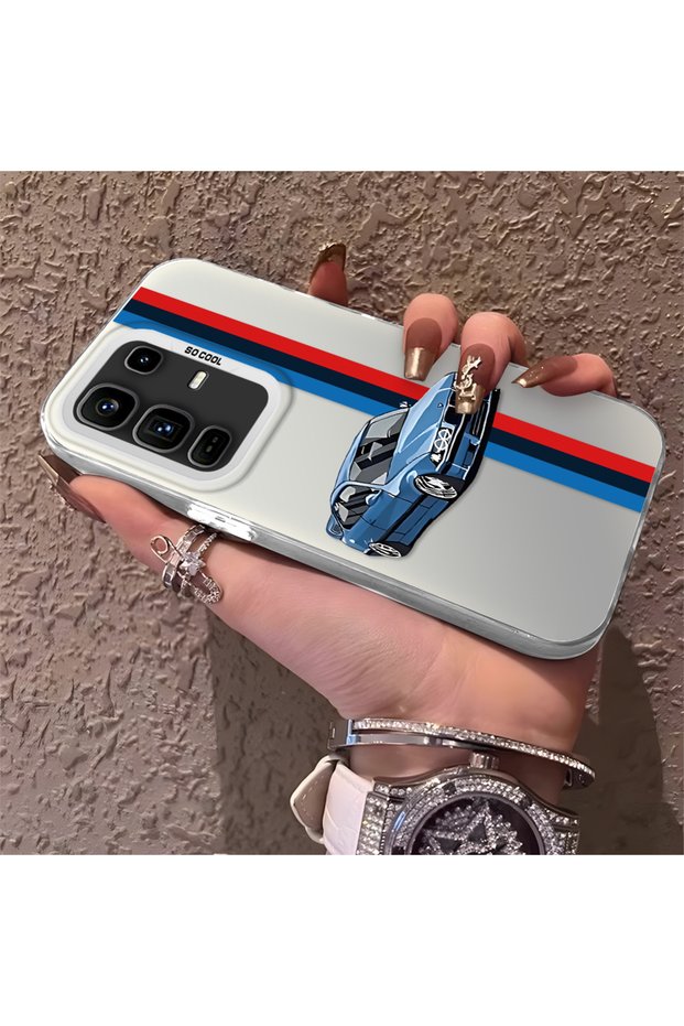 Motorcycle Silicone Edge Hard Back Anti Fall Phone Case Compatible with Infinix Note 50 Pro Plus
