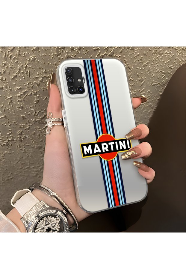 Samsung Galaxy A51 Compatible Silicone Phone Case with Hard Back Edge Anti-Fall Bmw Patterned