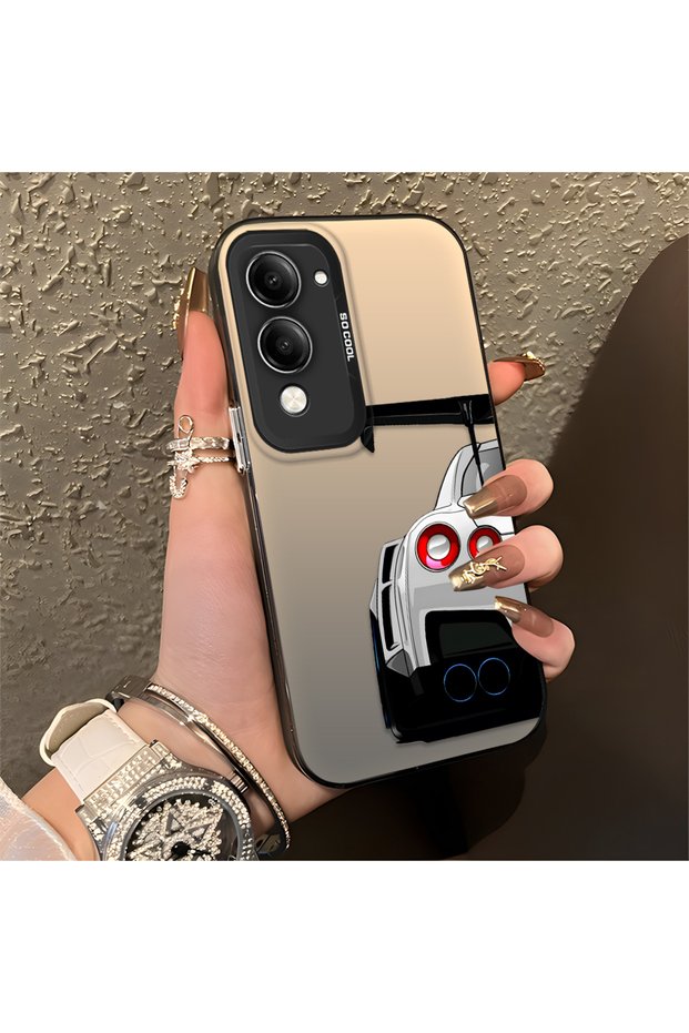 Vivo Y29S Compatible Silicone Edge Hard Back Anti-Fall Phone Case Sports Car