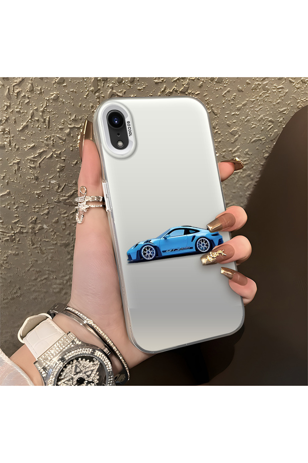 iPhone Xr Compatible Silicone Edge Hard Back Anti Fall Bmw Patterned Phone Case