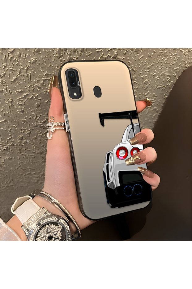 Samsung Galaxy A30 Compatible Silicone Edge Hard Back Anti-Fall Phone Case Sports Car