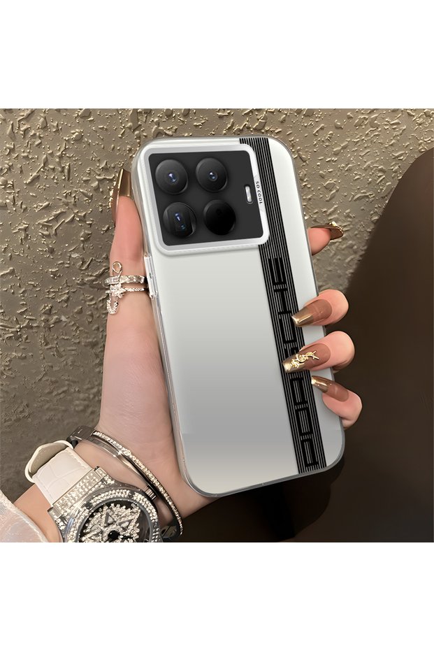 15t Pro Compatible Silicone Edge Hard Back Anti-Fall Phone Case for Porsche Patterned