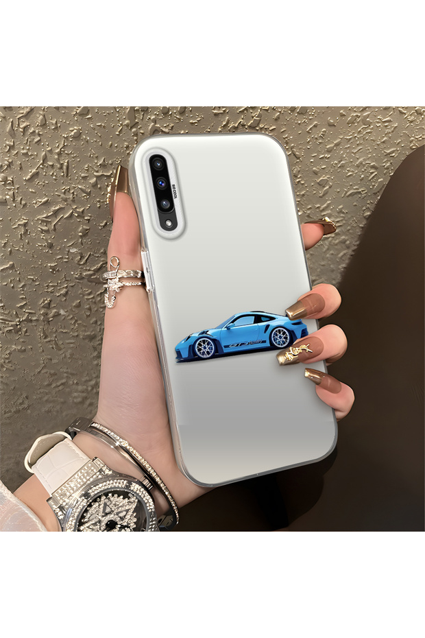 Samsung Galaxy A50 Compatible Silicone Edge Hard Back Anti-Fall Bmw Patterned Phone Case