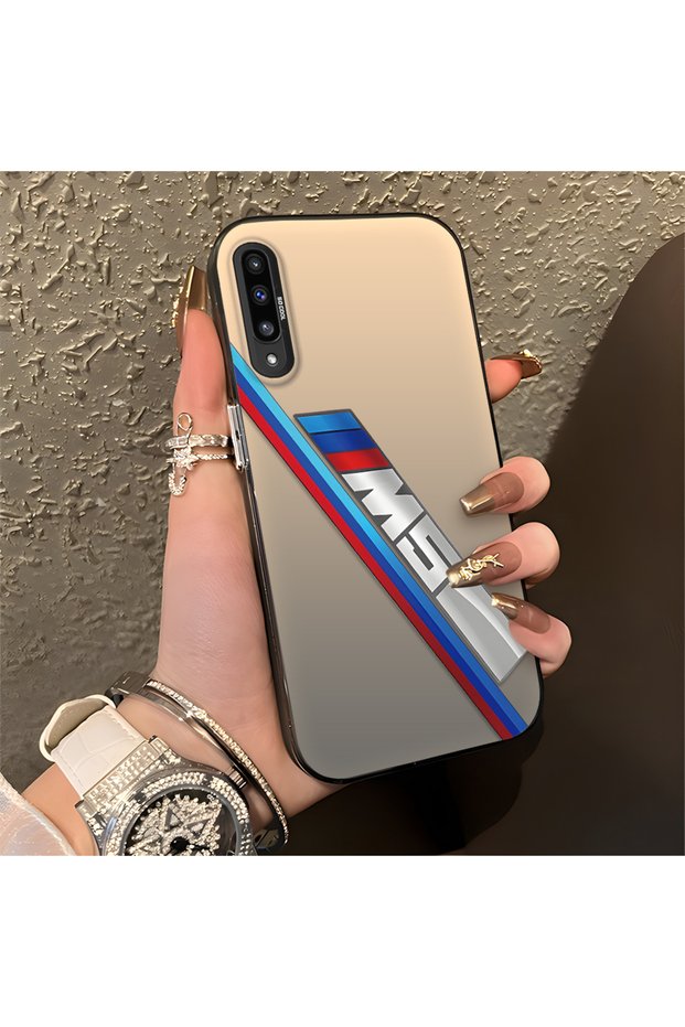 Samsung Galaxy A50 Compatible Silicone Edge Hard Back Anti-Fall Phone Case Bmw M5 Patterned