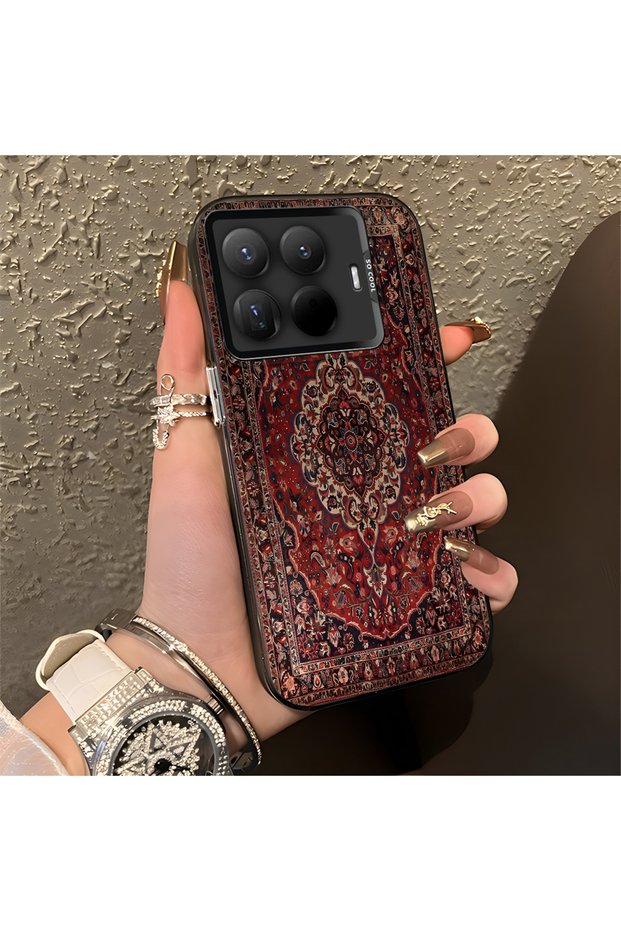 15t Pro Compatible Kilim Rug Patterned Silicone Edge Hard Back Anti Fall Phone Case