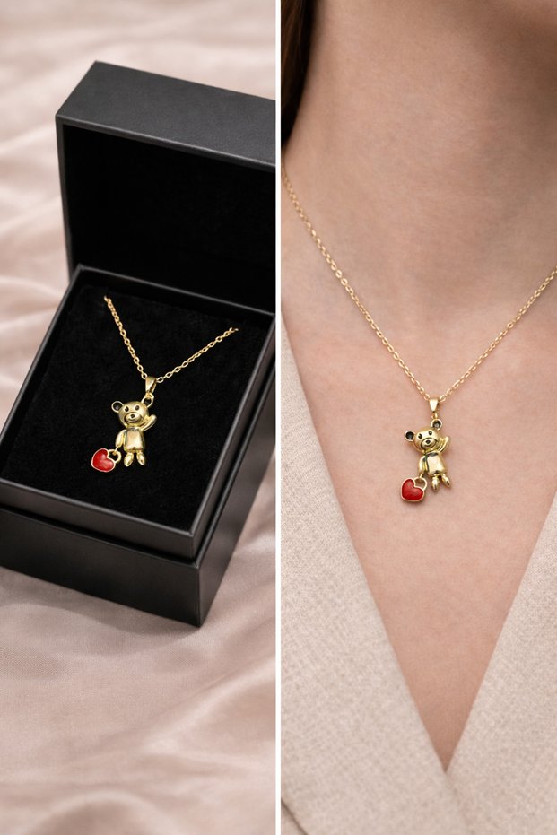 Premium Baltic Concept Heart & Owl Charm Necklace – Black Velvet Boxed Special Gift