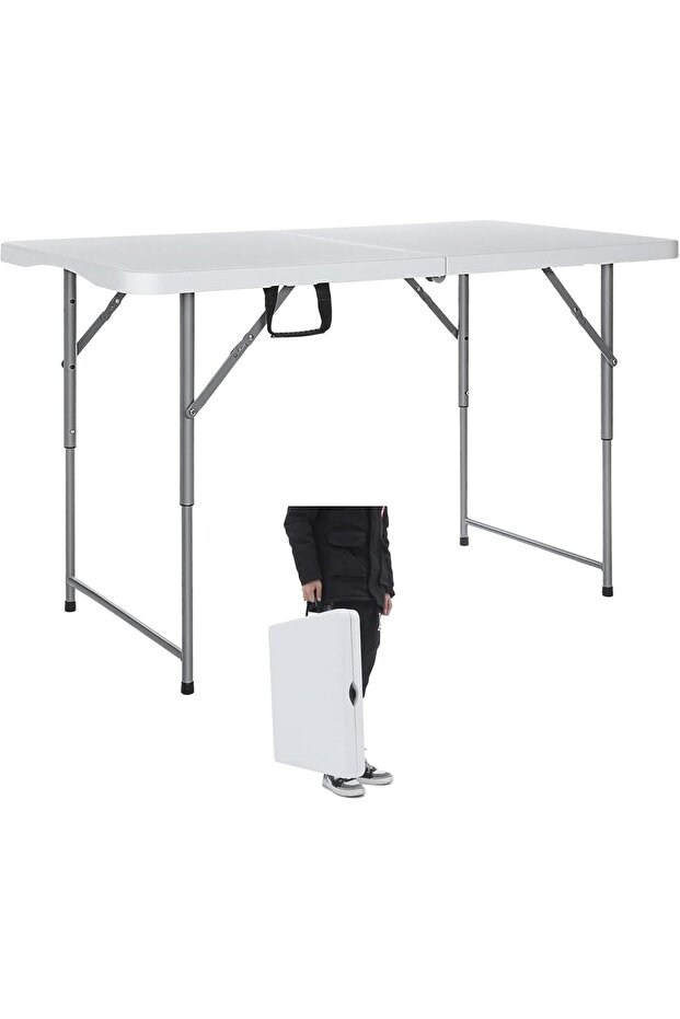 Lakhow Folding Table 4 Foot Heavy Duty Plastic Utility Table
