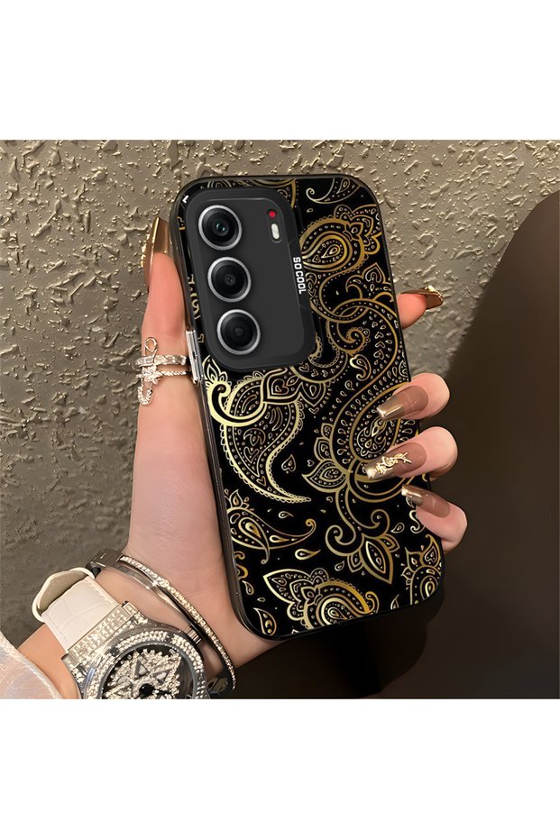Tecno Camon 40 Pro 5g Compatible Silicone Edge Hard Back Anti-Fall Phone Case Carving Patterned