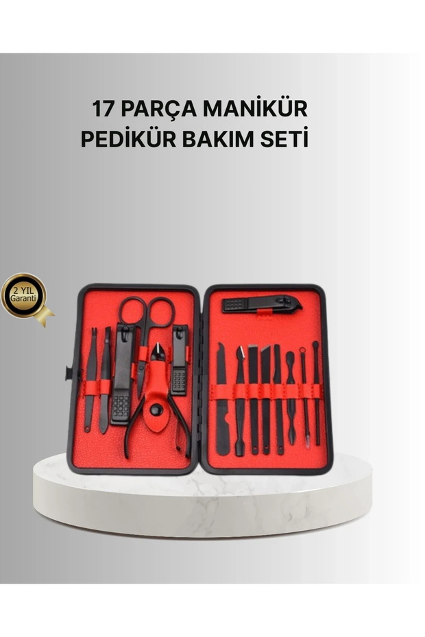 17 Piece Manicure Pedicure Set with Stylish Box Design, Durable and Hygienic
