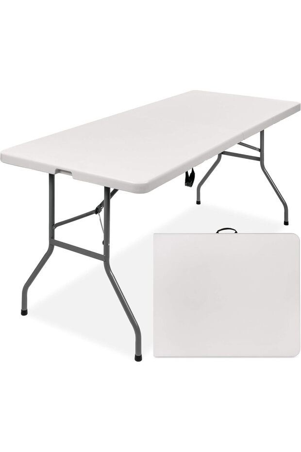 طاولة بلاستيكية قابلة للطي بطول 6 أقدام - 1