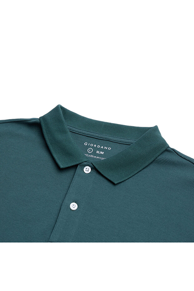 Men's Slim Waffle Knit Premium Polo - 5