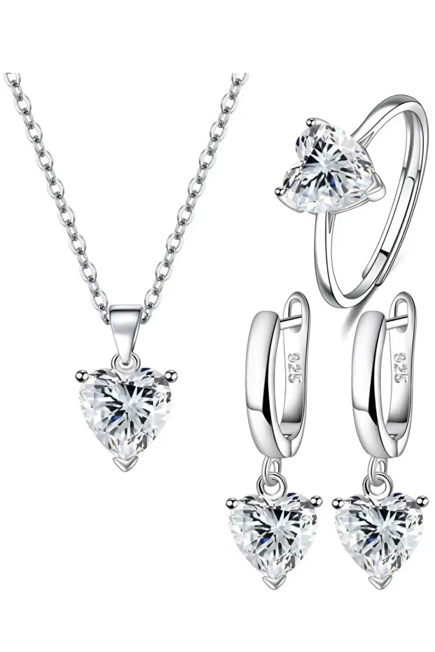 Necklace Earring Ring Set - 1
