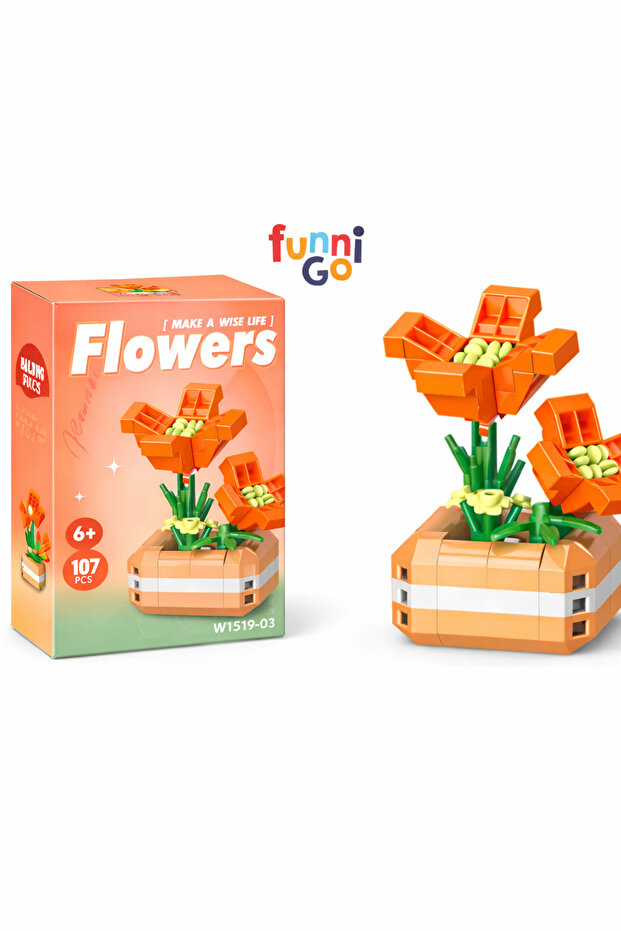 Çiçek Model Bricks Yapı Oyuncak Lego - 1