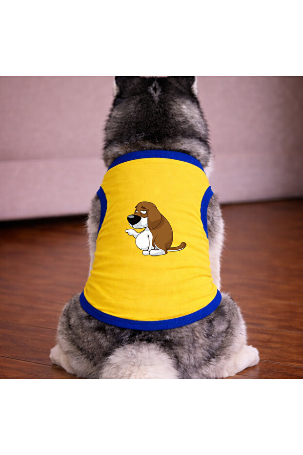 Sari Tembel Köpek Tshirt Dog Clothing (100% Cotton Combed Cotton) Small and Large Breeds