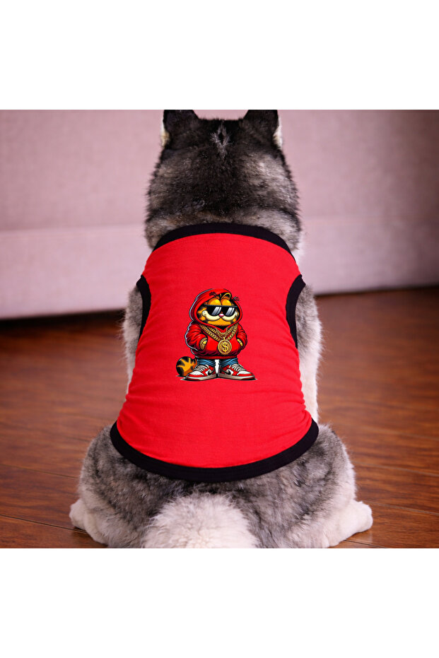 Red Garf Dog Tshirt Dog Clothing (100% Cotton Combed Cotton) Small and Large Breeds