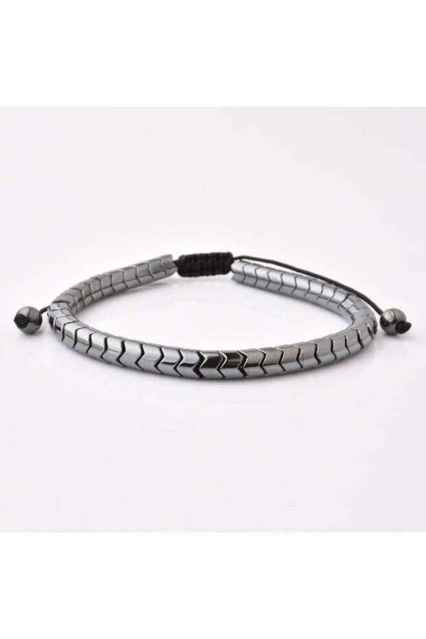 Handmade Braided Hematite Bead Bracelet