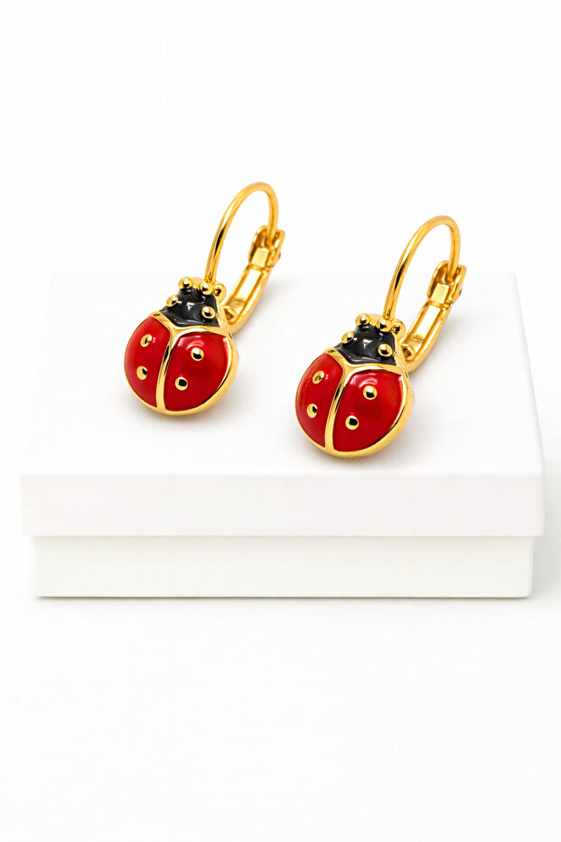 Heart Cherry Strawberry Ladybug Design Clip on Earrings for Pierced Ears