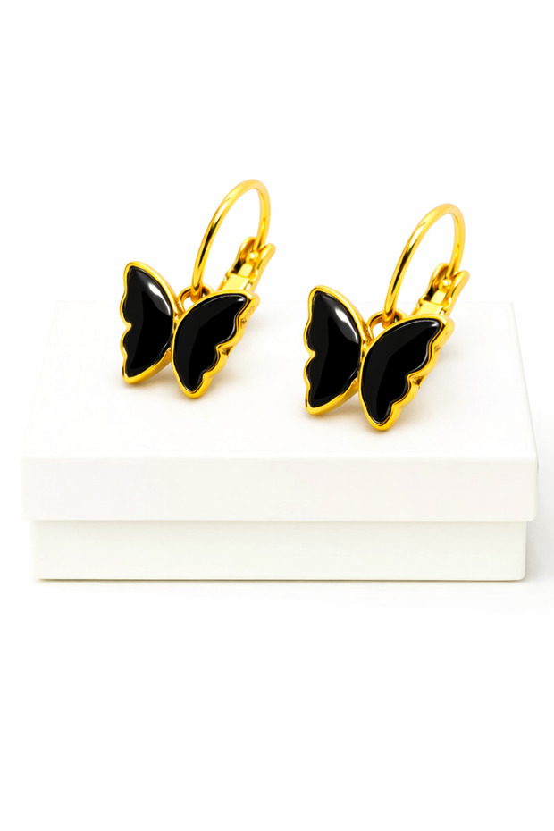 Butterfly Design Zircon Stone Clip-On Earrings for Pierced Ears